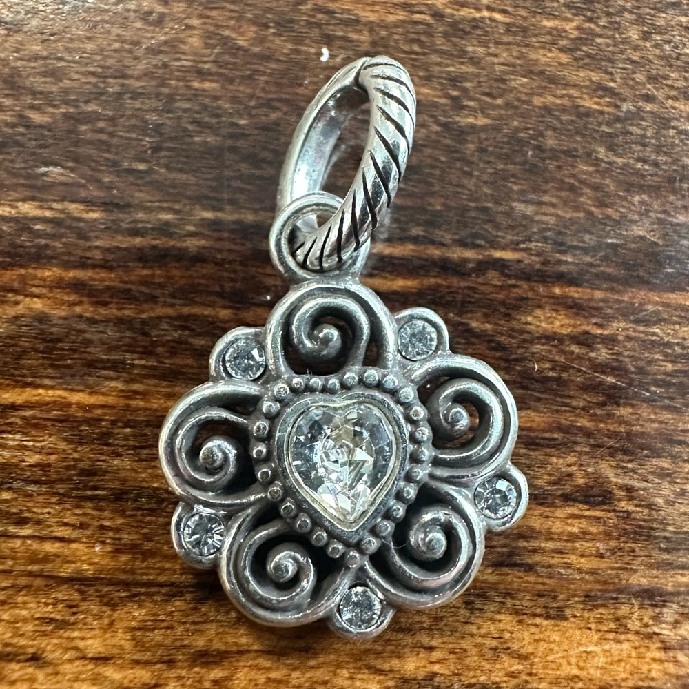 Elegant Silver Heart charm